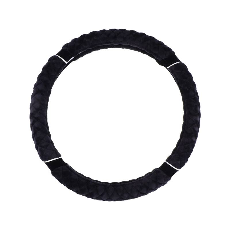 LOORGVEL Umweltfreundliche Lenkradabdeckung aus Plüsch rutschfest und Warm Passend für Fahrzeuge für Mittelgroße Lenkräder Installieren von LOORGVEL