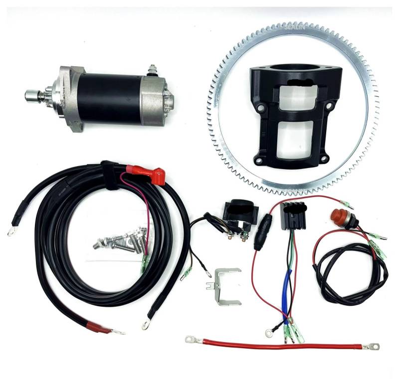 DT40 Starter Kit Kompatibel mit 40 PS 2-Takt Außenbordmotor Starter Relais Ring Zahnrad Gleichrichter Universal von LOOwAH