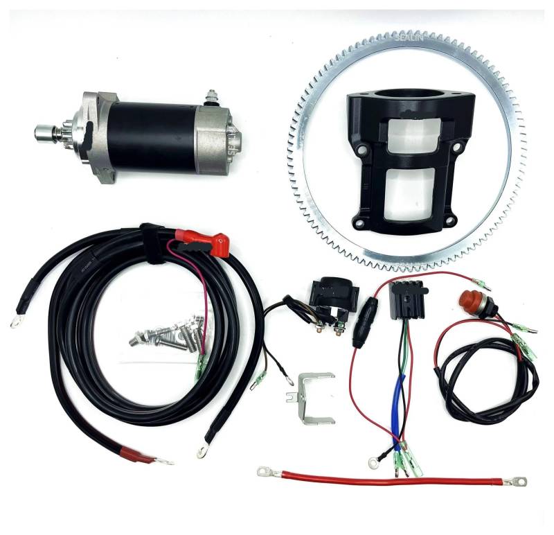 DT40 Starter Kit Kompatibel mit 40 PS 2-Takt Außenbordmotor Starter Relais Ring Zahnrad Gleichrichter Universal von LOOwAH