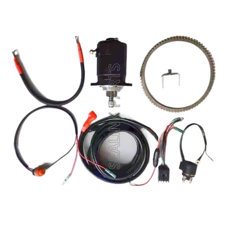 Kompatibles Startkit for Marine ME30 ME30MH 2-Takt 25 PS 30 PS Außenbordmotor, Anlasserrelais Ladespule Schalter Gerät Universal(With gear ring) von LOOwAH