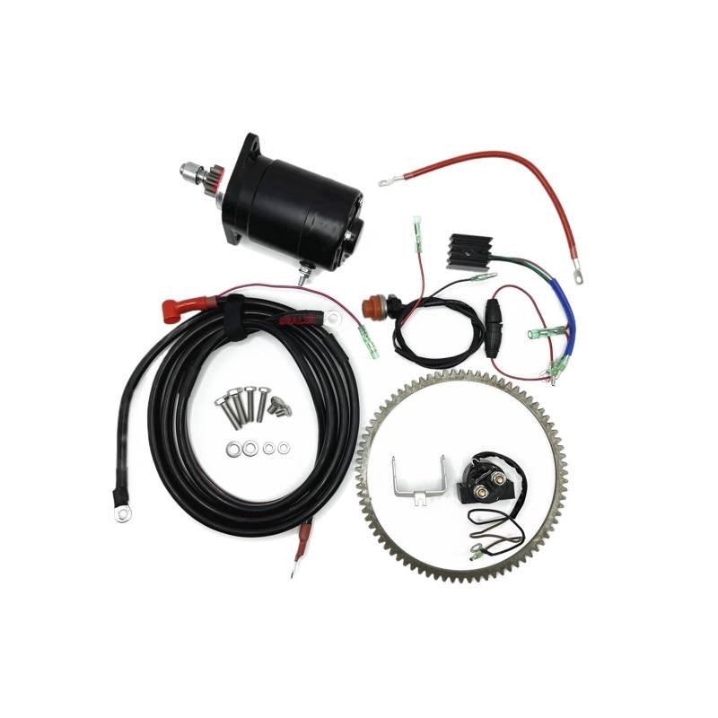 M25 M30 Starter Kit Kompatibel Außenbordmotor Zweitakt 25 HP 30 HP Ring Zahnrad Gleichrichter Starter Relais Universal(With Gear Ring) von LOOwAH