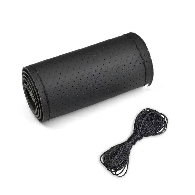 DIY Auto Lenkradbezug Handgenähte Schwarze Kunstleder-Lenkradabdeckung für Elantra 2011-2016 für Avante i30 2012-2016 Lenkradschutz Innenzubehör von LOPBVXCY