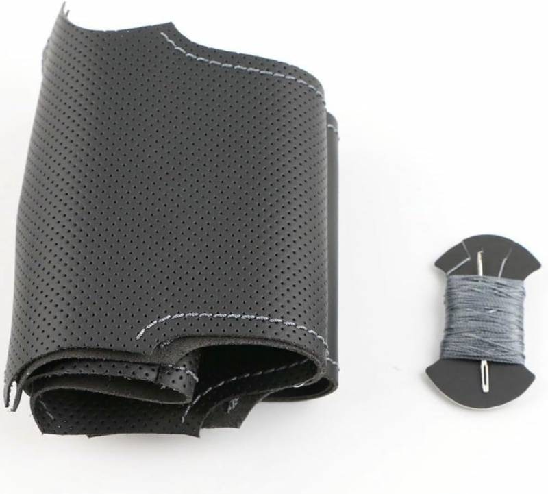 LOPBVXCY DIY Auto Lenkradbezug Für Hyundai Veracruz IX55 2007-2012 Handgenähte Schwarze Kunstleder-Lenkradabdeckung Innenzubehör von LOPBVXCY