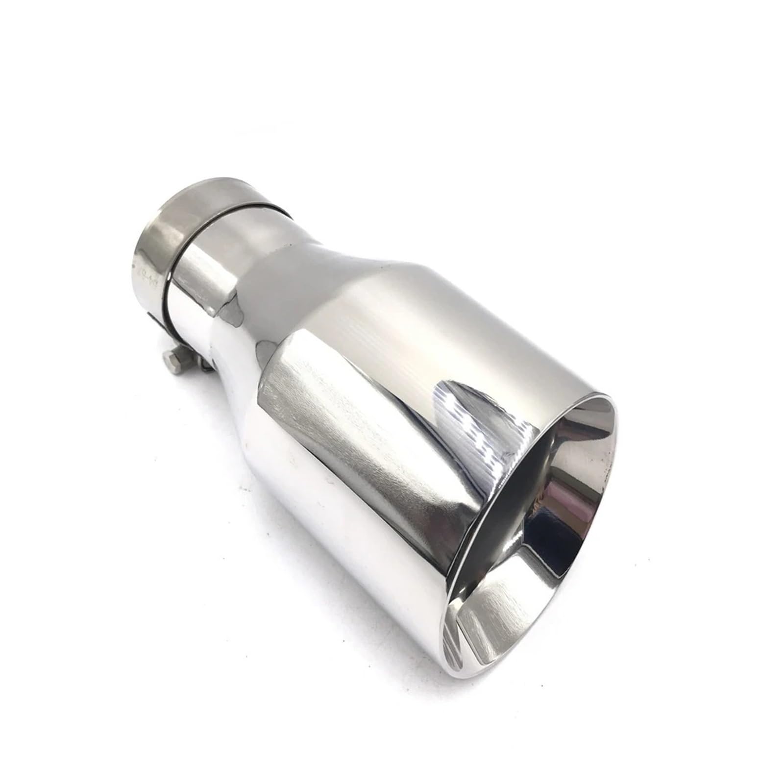 Auto-Endrohre 1 Stück 304 Edelstahl Universal Auspuff System Ende Chrom Rohr Auto Auspuff Spitze Endschalldämpfer Auspuffendrohr(63MM IN 114MM Out) von LORSKRD