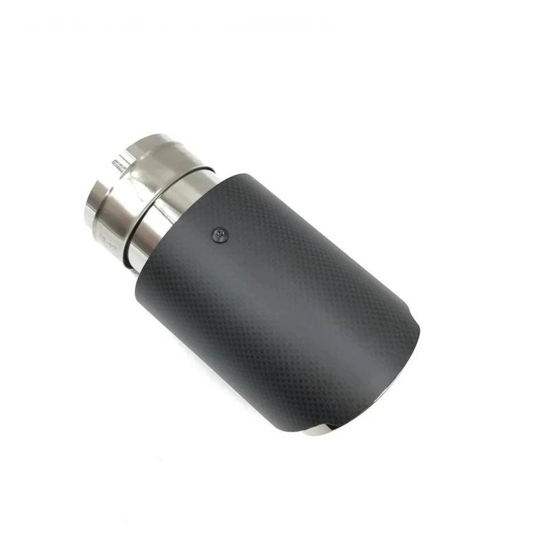 Auto-Endrohre 1 Stück Auspuffspitzen Aus Glänzendem Mattem Carbon Auto-Schalldämpferrohre Universelle Auspuffspitzen Autozubehör Auspuffspitzen Endschalldämpfer Auspuffendrohr(B IN 51MM-Out 76MM) von LORSKRD
