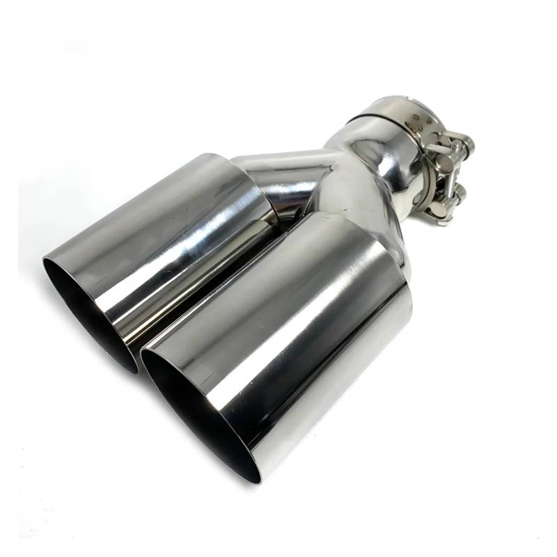 Auto-Endrohre 1 Stück Edelstahl Einlagige Auspuffspitze 63mm Einlass Gerader Schnitt 89mm Auslass Schalldämpfer Endrohr Endspitze Endschalldämpfer Auspuffendrohr(54MM IN-89MM Out) von LORSKRD
