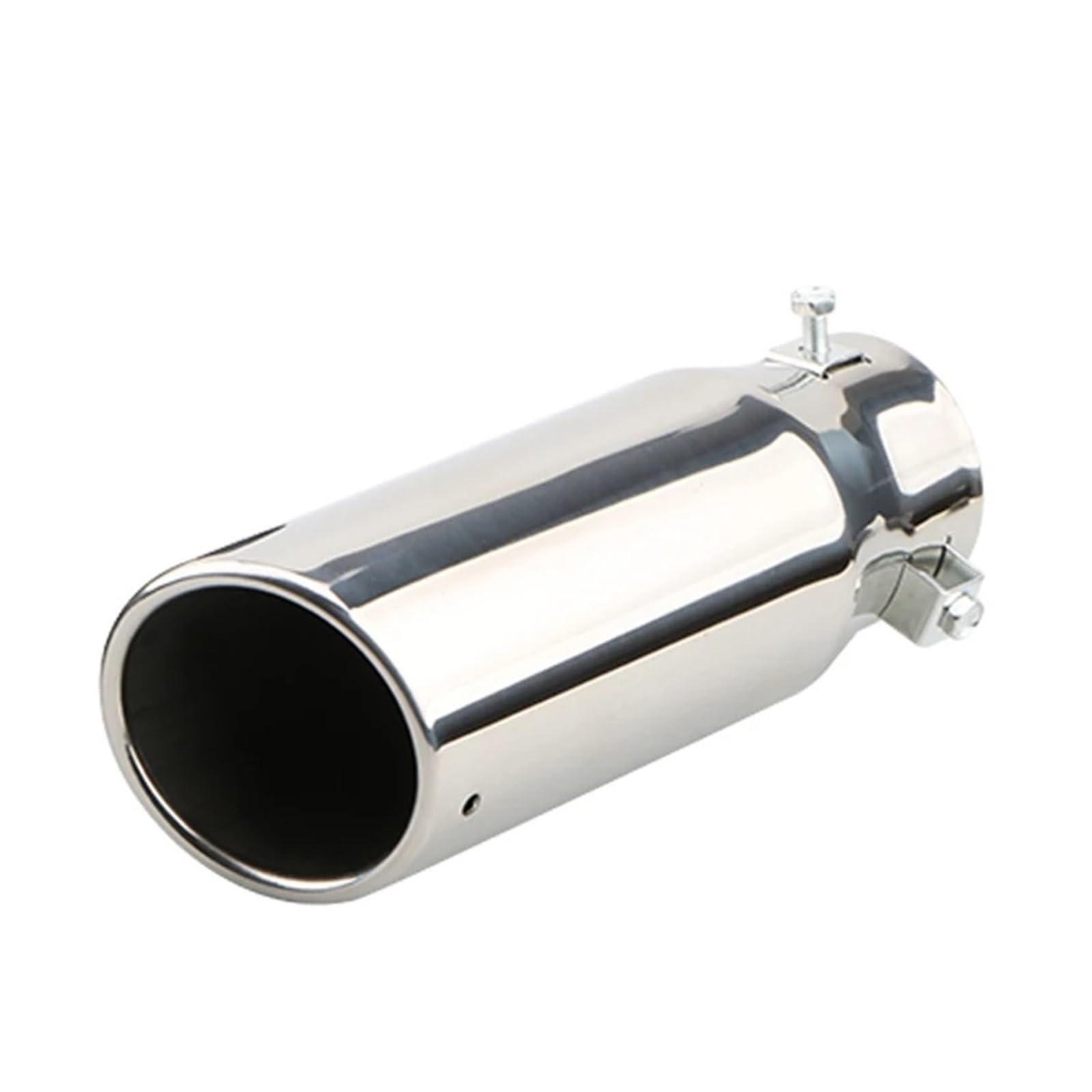 Auto-Endrohre Auto 25" Einlass 3" Auslass Auto Auspuff Endschalldämpfer Spitze 21CM Edelstahl Silber Schwarz Auspuffspitzen Rohre Autozubehör Endschalldämpfer Auspuffendrohr(Silber) von LORSKRD