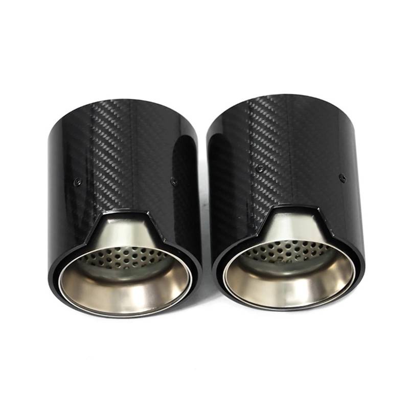 Auto-Endrohre Auto-Auspuffblende Für 2er-Serie Für F22 Für F23 Für M235i Für M240i Carbonfaser-Schalldämpferspitze Endrohr ID60mm Spitzen Endschalldämpfer Auspuffendrohr(Matte) von LORSKRD