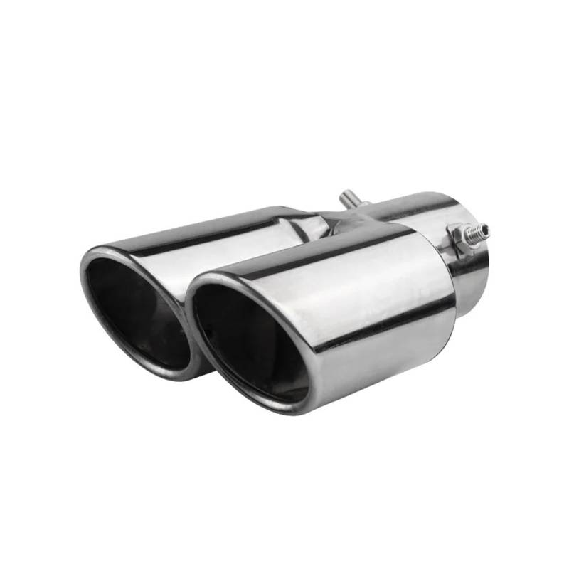 Auto-Endrohre Auto Universal Eins Bis Zwei Gegrilltes Blaues Auspuffendrohr Doppelrohr Edelstahl Auspuffrohr Modifikation Zubehör Endschalldämpfer Auspuffendrohr(K) von LORSKRD