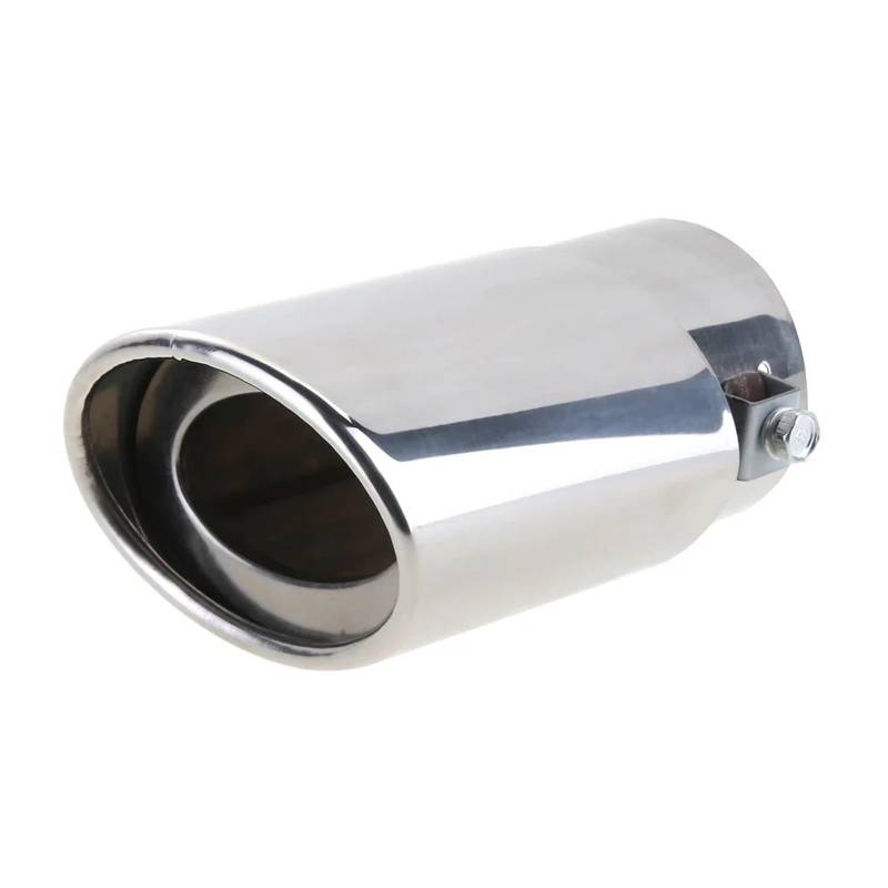 Auto-Endrohre Autoauspuff Schalldämpferspitze Einzel-/Doppelauslass Rund Edelstahl Auto Heck Hinten Chrom Rund Auspuffrohr Endschalldämpfer Spitze Rohr Endschalldämpfer Auspuffendrohr(F Straight Bend) von LORSKRD