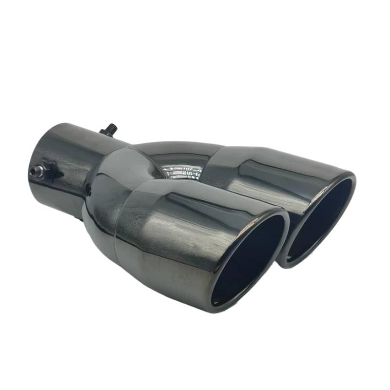 Auto-Endrohre Dual Outlet Auto Auspuffrohr Spitze Schalldämpfer Endrohr Universal Edelstahl Schnittstelle 63 76MM Einlass Abgassystem Endschalldämpfer Auspuffendrohr(76MM Straight) von LORSKRD
