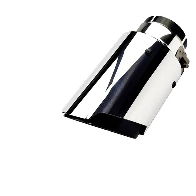 Auto-Endrohre Edelstahl Blau/schwarz/Silber + Silber Auspuffrohr Universal Modifiziert Auto Auspuff Endrohr Endschalldämpfer Auspuffendrohr(BlackIn60-Out101mm) von LORSKRD