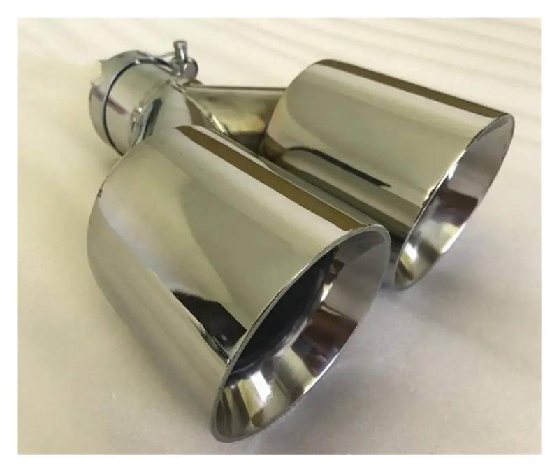 Auto-Endrohre Edelstahl Schräg Doppel Stahl Universal Auto Auspuffrohr Schalldämpfer Auto Zubehör Änderung Endschalldämpfer Auspuffendrohr(76MM IN- 101MM Out) von LORSKRD