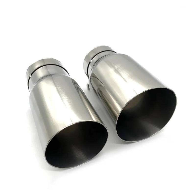 Auto-Endrohre Edelstahl Universal Auspuff System Endrohr Auto Auspuffrohr Einzelnen Geraden Schalldämpfer Spitze Für Mitsubishi Für Mazad Endschalldämpfer Auspuffendrohr(ID 60mm-OD 101mm) von LORSKRD