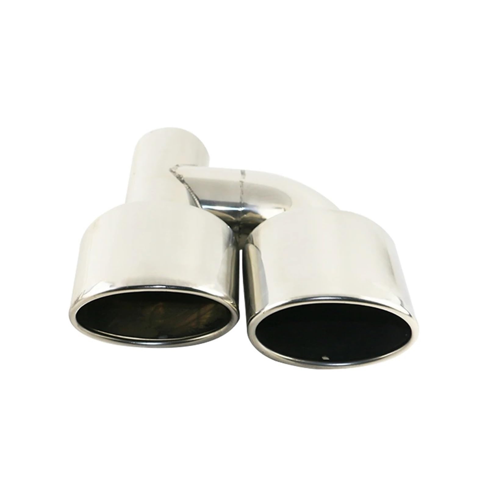 Auto-Endrohre Inter 63mm Dual Outlet Auto Auspuff Spitze Slant Rolled Edge Auto Schalldämpfer Auspuff Endrohr Edelstahl Matt Schwarz Endschalldämpfer Auspuffendrohr(EJ30213b-L-AG) von LORSKRD