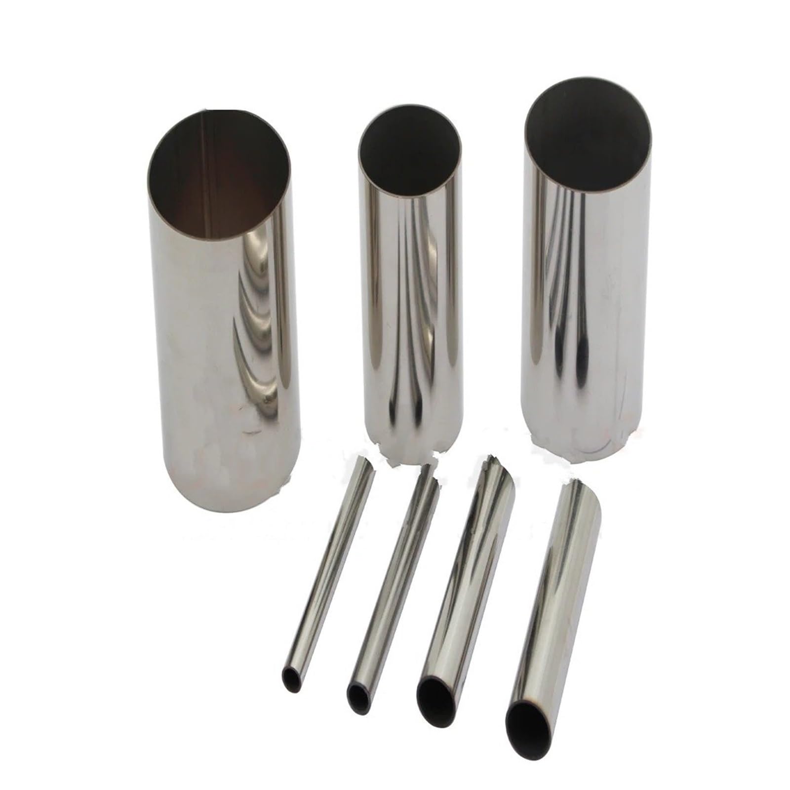 Auto-Endrohre Länge 500 MM Universal 304 Edelstahl Rohr Gerade Mehrzweck Schweißen Materialien Mehrere Größe Auto Auspuffrohr Einlass Endschalldämpfer Auspuffendrohr(22MM) von LORSKRD