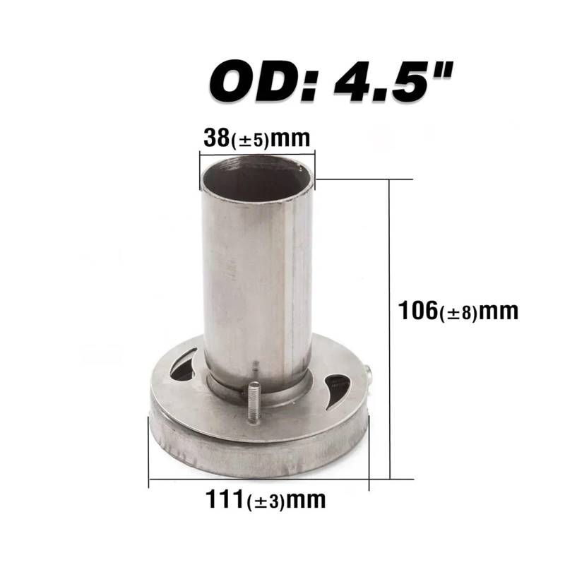 Auto-Endrohre Universal 3'' / 3.5" /4'' / 4.5'' Auto Edelstahl Auspuff Schalldämpfer Runde Spitze EP-XS Endschalldämpfer Auspuffendrohr(OD 4.5 inch) von LORSKRD