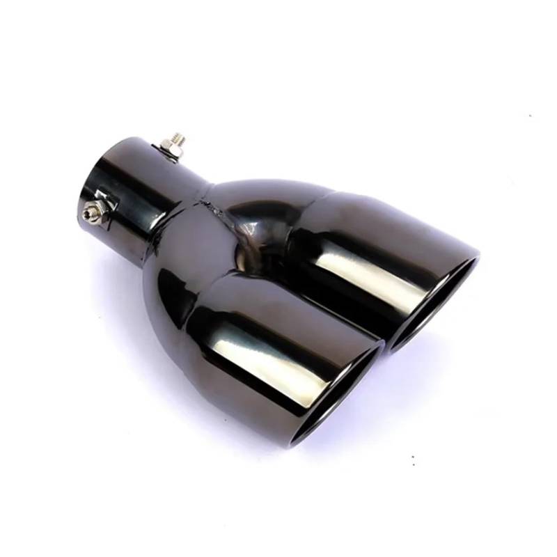 Auto-Endrohre Universal-Auspuffspitze Einlass 60 Mm Edelstahl Doppelauslass Auto Doppelläufiges Heckendrohr Schalldämpfer Autozubehör Endschalldämpfer Auspuffendrohr(Straight) von LORSKRD