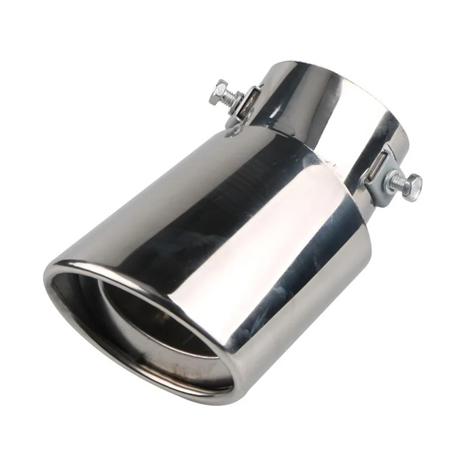 Auto-Endrohre Universal Auto Auspuff Schalldämpfer Spitze Runde Edelstahl Auto Schwanz Hinten Chrom Runde Auspuffrohr Schwanz Schalldämpfer Spitze Rohr Endschalldämpfer Auspuffendrohr(4) von LORSKRD