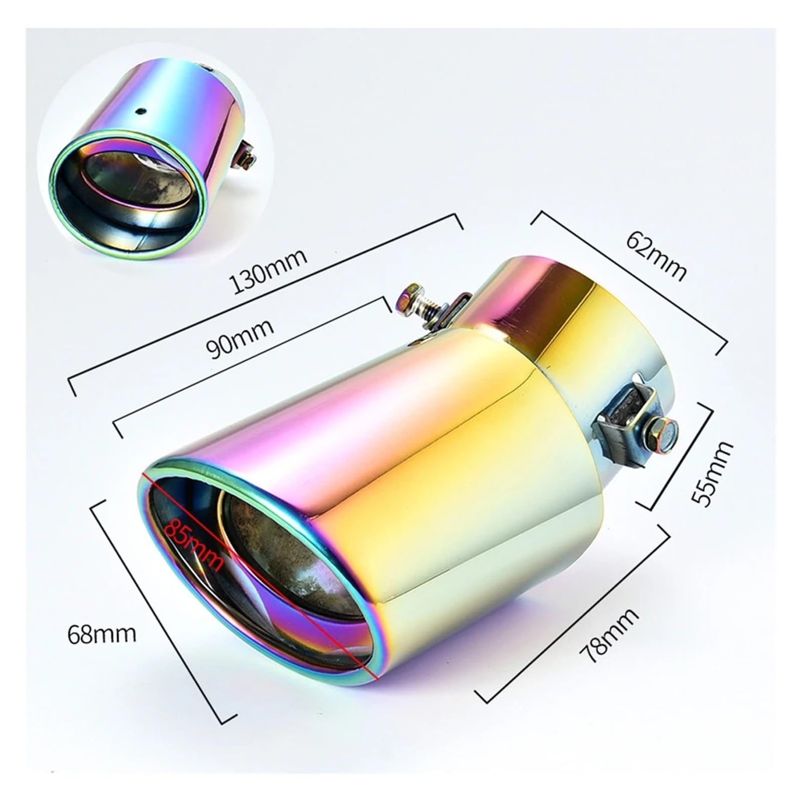 Auto-Endrohre Universal Auto Auspuff Schalldämpfer Spitze Runde Edelstahl Rohr Chrom Auspuff Endschalldämpfer Spitze Rohr Silber Auto Zubehör Schalldämpfer Endschalldämpfer Auspuffendrohr(Style E) Auto-Endrohre Universal Auto Auspuff Schalldämpfer Spitze Runde Edelstahl Rohr Chrom Auspuff Endschalldämpfer Spitze Rohr Silber Auto Zubehör Schalldämpfer Endschalldämpfer Auspuffendrohr(Style E) von LORSKRD