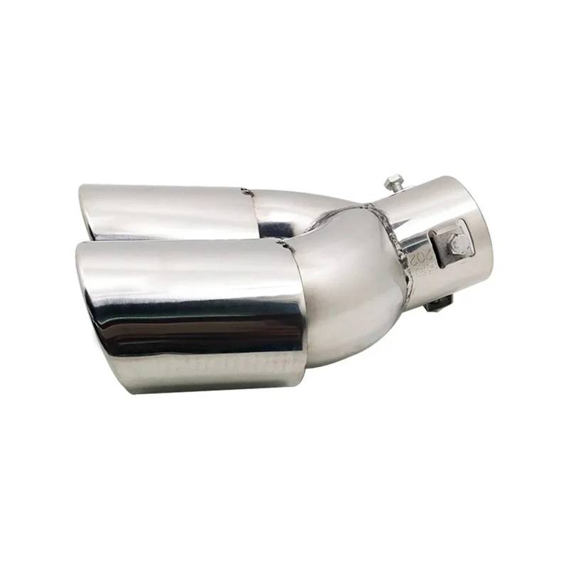 Auto-Endrohre Universal Auto Auto Auspuff Schalldämpfer Spitze Edelstahl Rohr Chrom Trim Modifizierte Auto Hinten Schwanz Throat Liner Zubehör Endschalldämpfer Auspuffendrohr(2-Silver) von LORSKRD