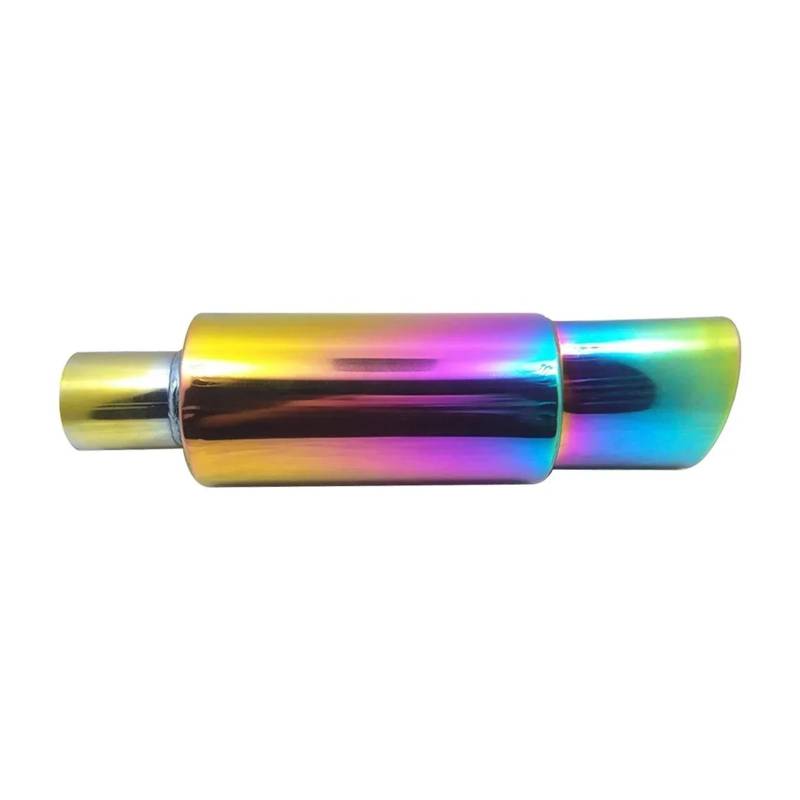 Auto-Endrohre Universal Auto Auto Schweißen Auspuff Schalldämpfer Spitze Edelstahl Rohr Chrom Trim Modifizierte Auto Hinten Schwanz Throat Liner Zubehör Endschalldämpfer Auspuffendrohr(Farbe) von LORSKRD
