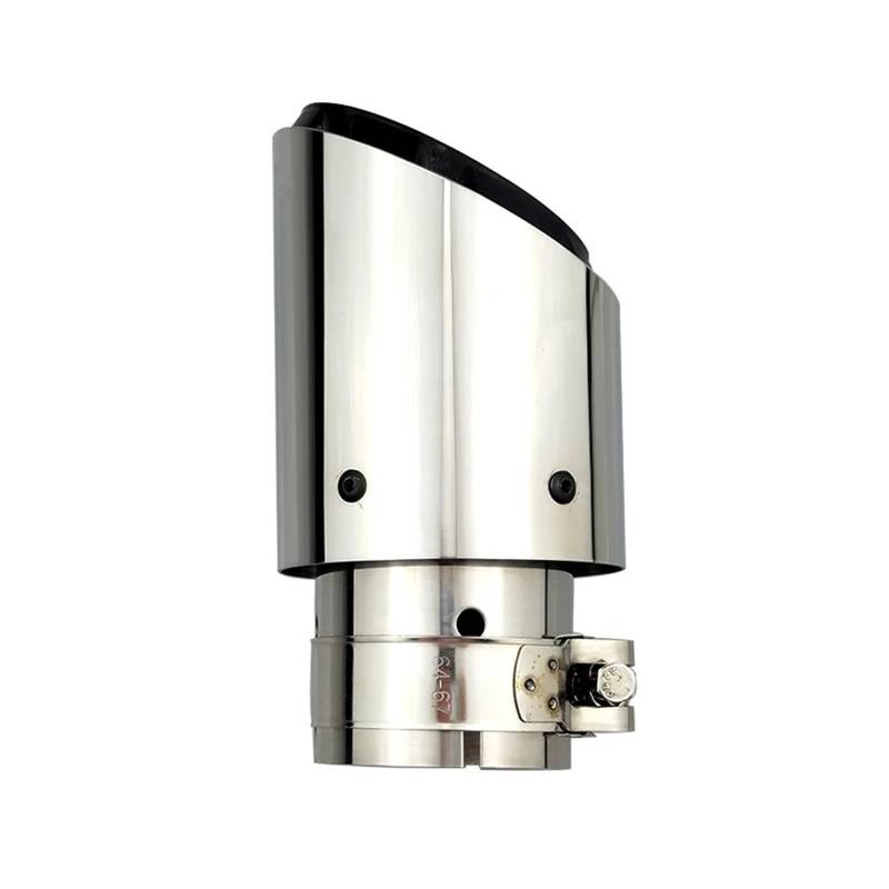 Auto-Endrohre Upgrade-Design Auspuffblende Edelstahl Versilbert Schwarz Autozubehör Schalldämpfer Endrohre Ändern Endschalldämpfer Auspuffendrohr(In51-Out101mm) von LORSKRD