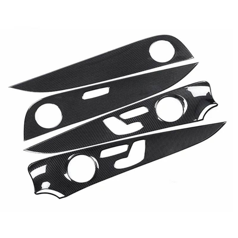 Dekor Panel Trim Innen Für Benz E Klasse W213 E200 E300 2016-2021 ABS Carbon Faser Muster 4 Stücke Auto Zubehör Innen Tür Dekoration Panel Abdeckung Trim Auto Abdeckung Trim Cover von LORSKRD