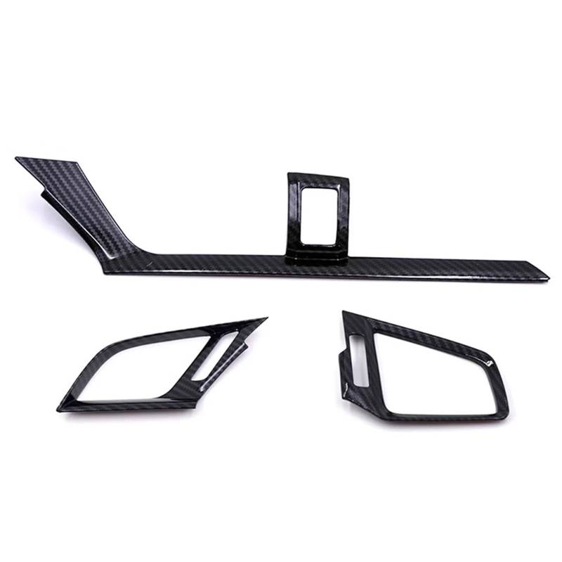 Dekor Panel Trim Innen Für Civic Für Limousine 2016 2017 2018 2019 2020 2021 3-teiliges Carbon-Faser-Auto-Armaturenbrett AC Air Vent Outlet Cover Zierrahmen Auto Abdeckung Trim Cover von LORSKRD