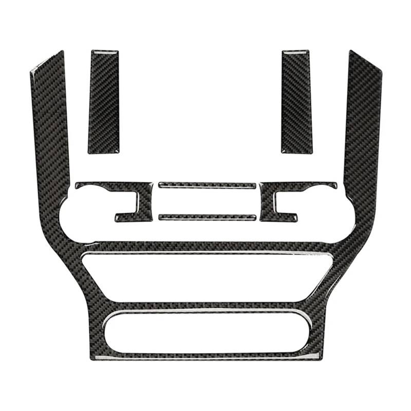 Dekor Panel Trim Innen Für Ford Für Mustang GT 2015-2021 Carbon Fiber Innen Auto GPS Navigation Trim Rahmen Multimedia Konsole Dekoration Aufkleber Aufkleber Auto Abdeckung Trim Cover von LORSKRD