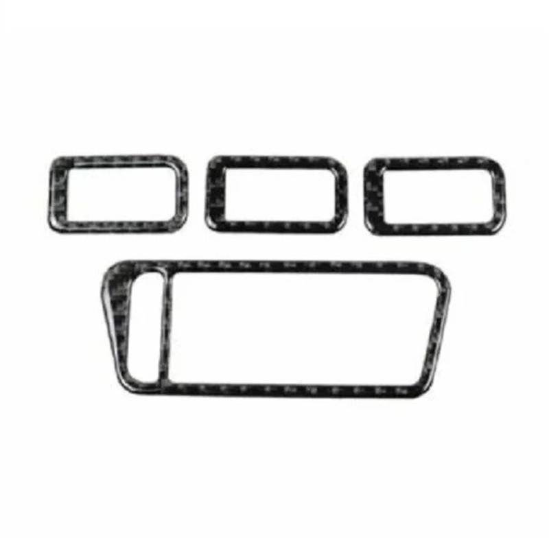 Dekor Panel Trim Innen Für Golf MK7 Für GTI R 2014-2019 Echte Kohlefaser Innenfensterschalter Knopfrahmenabdeckung Verkleidung Autozubehör Auto Abdeckung Trim Cover von LORSKRD
