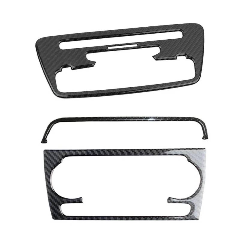 Dekor Panel Trim Innen Für Q3 2012-2018 Kohlefaser-Autokonsole CD-Panel-Aufkleberabdeckung Verkleidung Klimaanlagen-Steuerrahmen Dekoration Zubehör Auto Abdeckung Trim Cover von LORSKRD