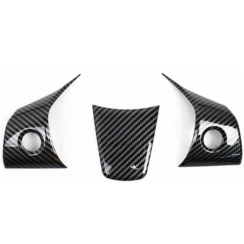 Dekor Panel Trim Innen Für Tesla Für Modell 3 Für Modell Für Y Auto Sparkle ABS Carbon Fiber Lenkrad Patch Dekoration Innen Modifiziertes Zubehör Auto Abdeckung Trim Cover von LORSKRD