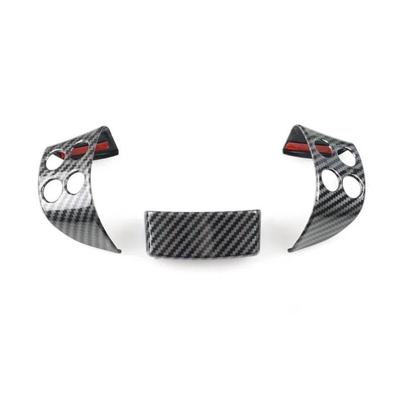Dekor Panel Trim Innen Für VW Für Golf 5 Für Passat B6 Für Jetta MK5 ABS Carbon Faser Muster Auto Zubehör Lenkrad Panel Abdeckung Innere Trim 3 Stücke Auto Abdeckung Trim Cover von LORSKRD