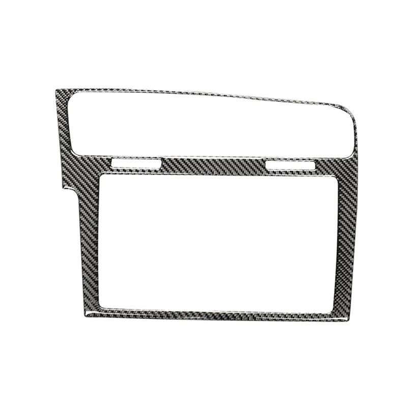 Dekor Panel Trim Innen Für VW Für Golf 7 Für GTI Mk7 2013-2019 Kohlefaser Autokonsole Center GPS Navigation Panel Abdeckung Zierrahmen Autozubehör Auto Abdeckung Trim Cover von LORSKRD