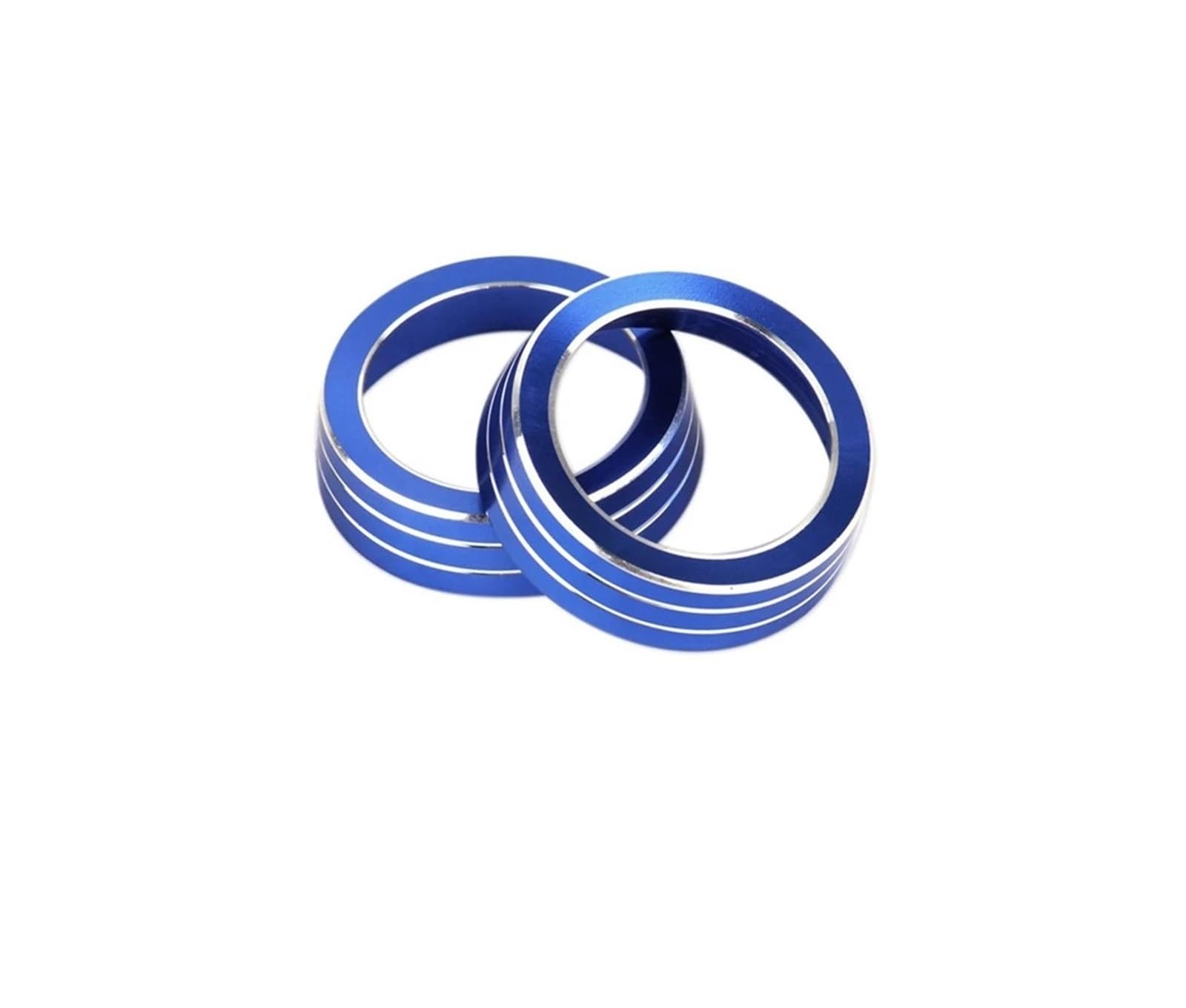 Interior Decor Zubehör Aluminium Klimaanlage AC Schalter Tasten Abdeckung Trim Für Civic 10th Gen 2016 2017 2018 Control Ring Knopf Trim Ring Auto Dekoration Streifen(Blau) von LORSKRD