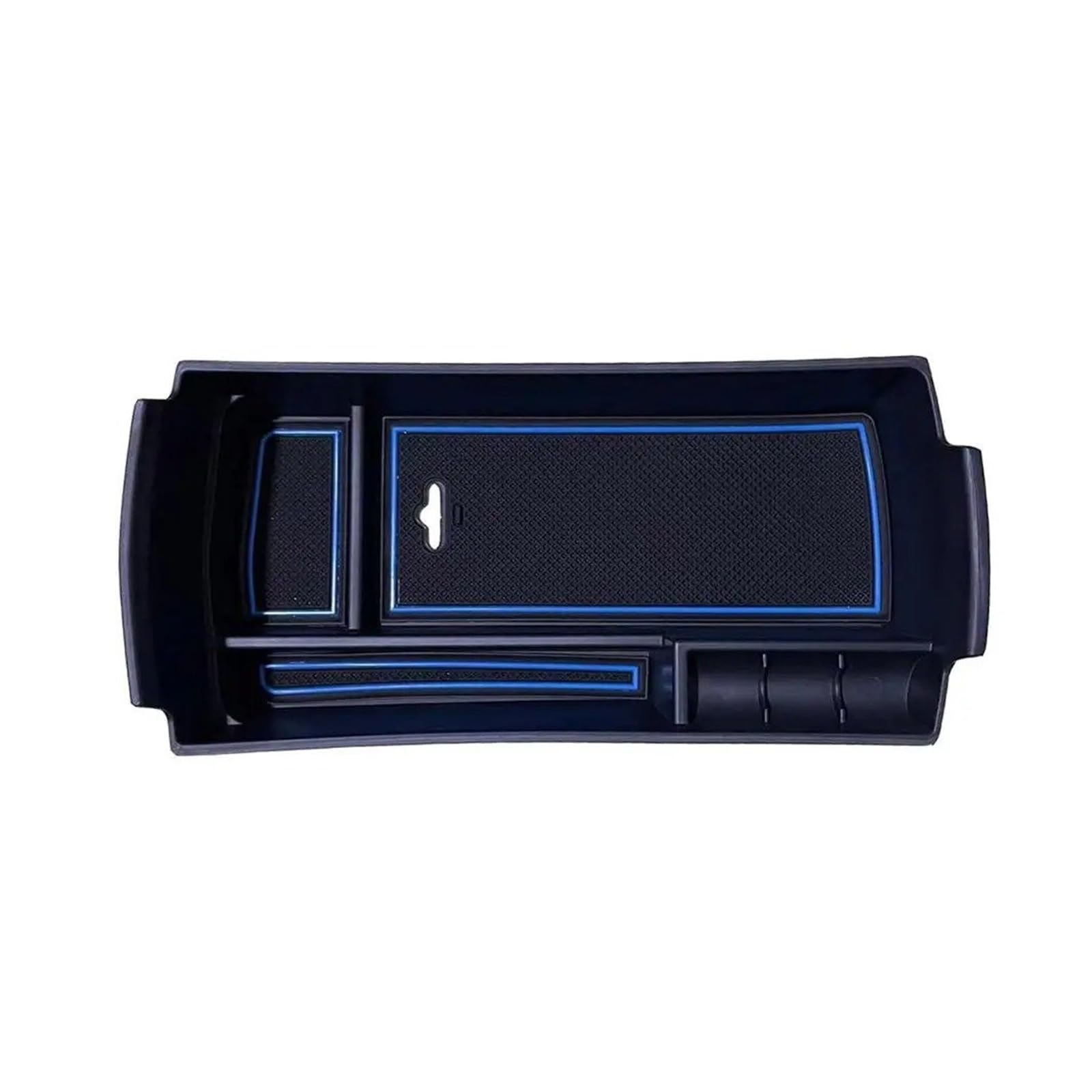Interior Decor Zubehör Auto Armlehne Box Lagerung Für Peugeot 3008 2017 2018 2019 2020 Zentrale Konsole Lagerung Box Verstauen Aufräumen Auto Zubehör Auto Dekoration Streifen(Blau) von LORSKRD