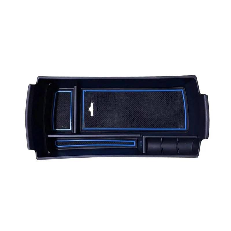 Interior Decor Zubehör Auto Armlehne Box Lagerung Für Peugeot 3008 2017 2018 2019 2020 Zentrale Konsole Lagerung Box Verstauen Aufräumen Auto Zubehör Auto Dekoration Streifen(Blau) von LORSKRD