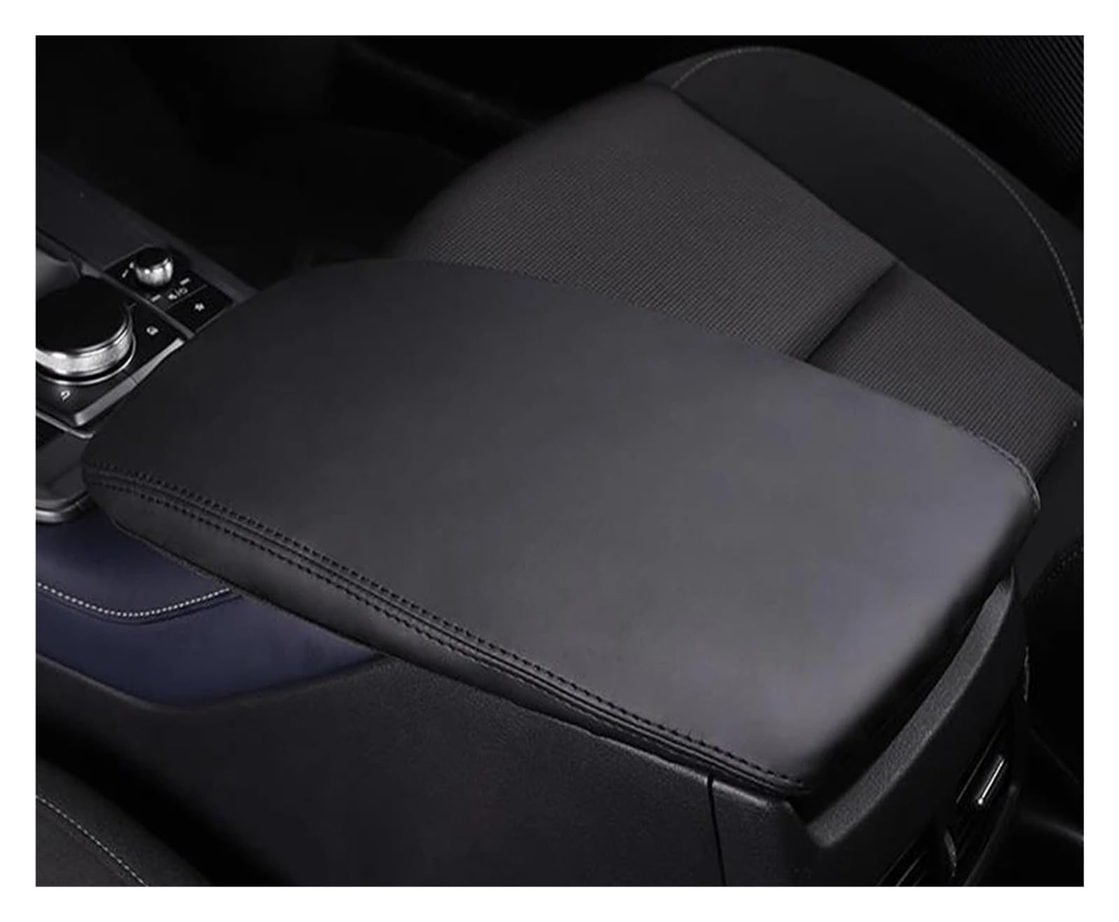 Interior Decor Zubehör Auto Armlehnen Box Cover Center Konsole Dekoration Innen Auto Zubehör Für Mazda Für CX-30 Für CX30 Für CX 30 2020 2021 2022 Auto Dekoration Streifen(Black Line) von LORSKRD