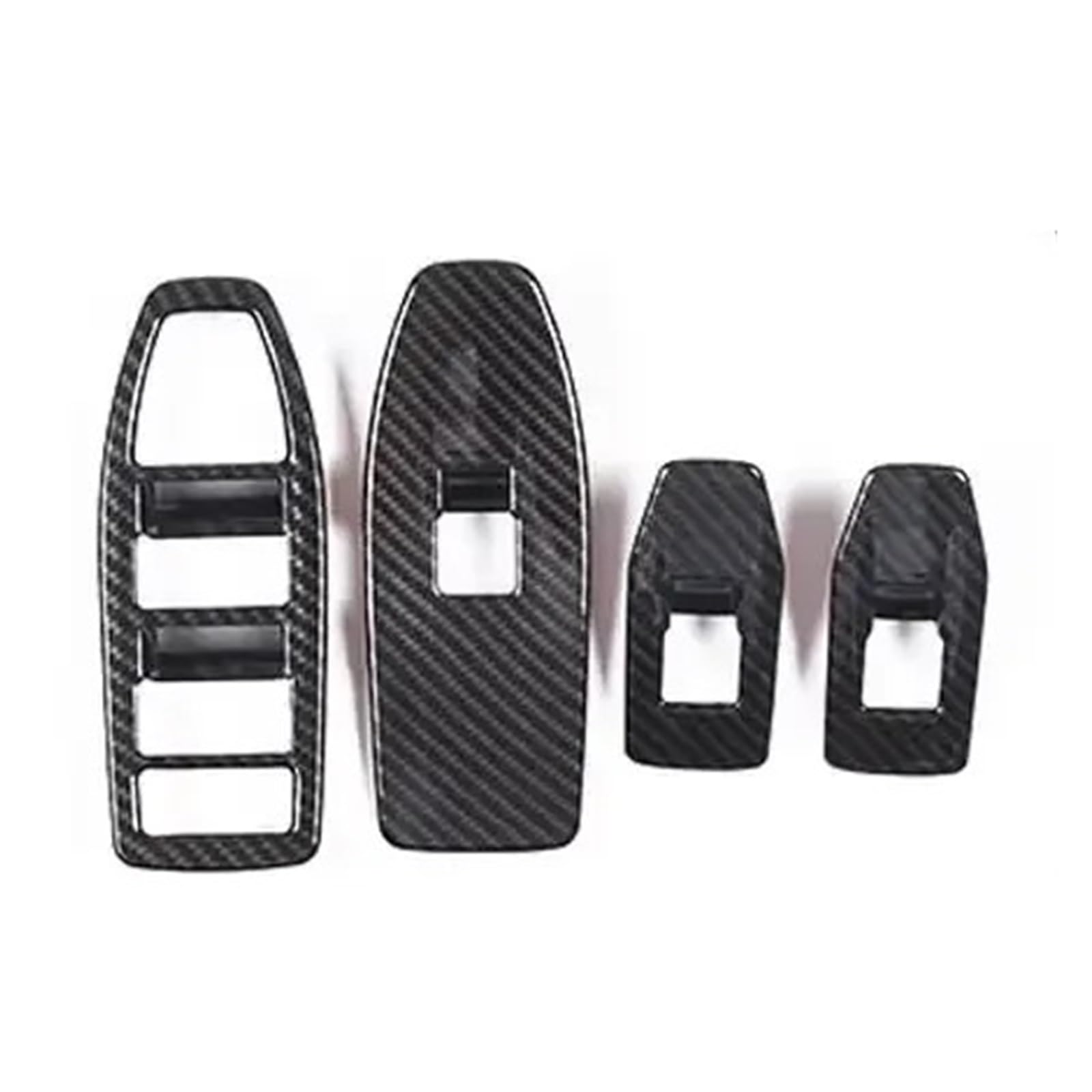 Interior Decor Zubehör Auto Fenster Schalter Panel Abdeckung Trimmt Carbon Fiber Innen Teile Für X1 2023 2024 Rahmen Leisten Dekor Zubehör Auto Dekoration Streifen(Kohlefaser) von LORSKRD