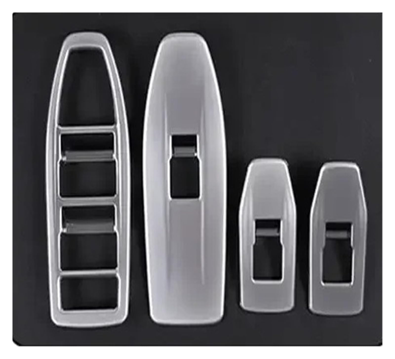 Interior Decor Zubehör Auto Fenster Schalter Panel Abdeckung Trimmt Carbon Fiber Innen Teile Für X1 2023 2024 Rahmen Leisten Dekor Zubehör Auto Dekoration Streifen(Silber) von LORSKRD