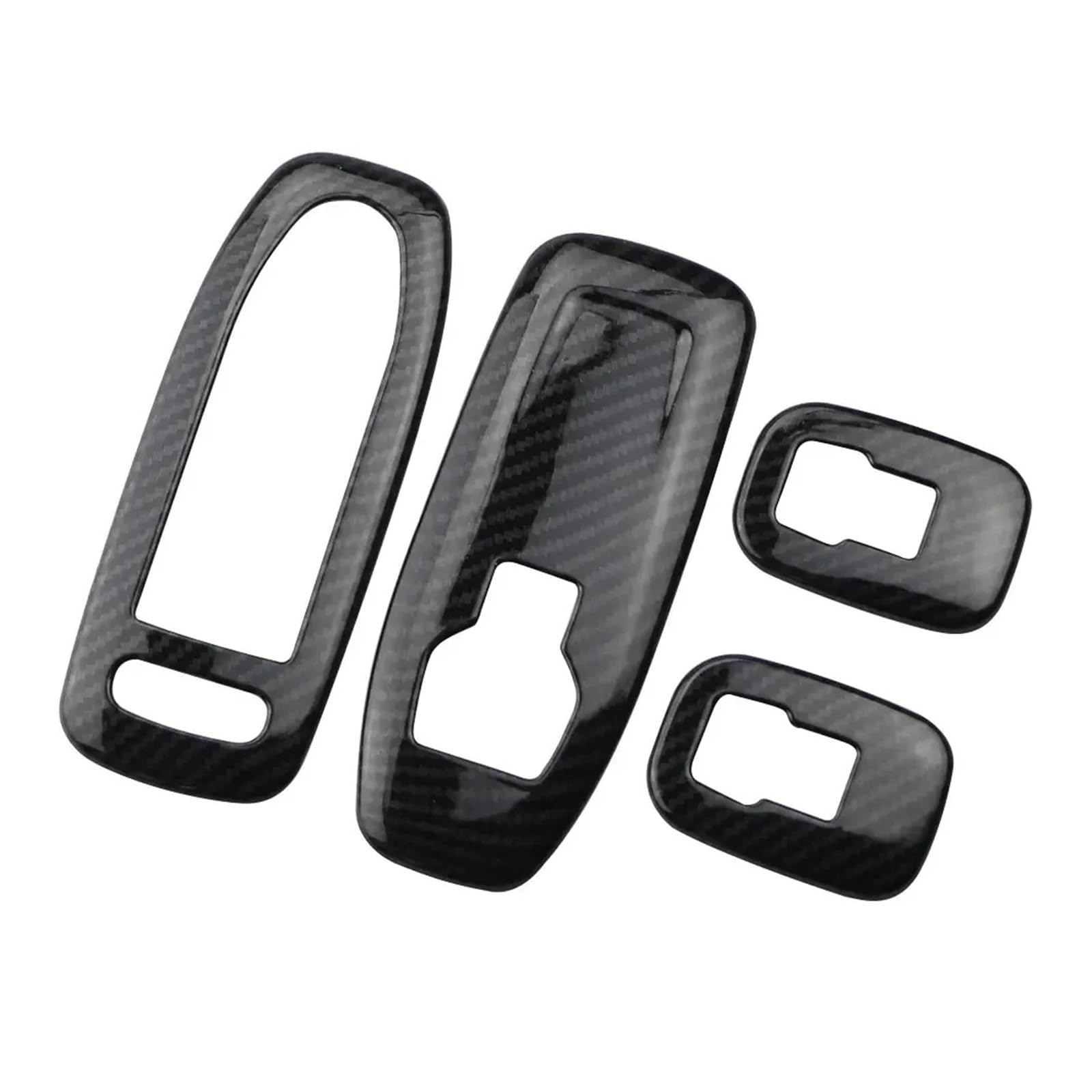 Interior Decor Zubehör Auto Fensterheber Schalter Panel Abdeckung Für Peugeot 2008 2014 2015 2016 2017 2018 2019 Trim Aufkleber ABS Chrom Zubehör Auto Dekoration Streifen(Carbon Fiber Black) von LORSKRD