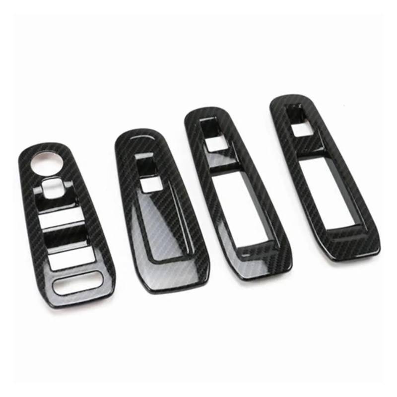 Interior Decor Zubehör Auto Innere Fensterheber Panel Abdeckung Trim Aufkleber Fit Für Peugeot 308 Für 308S 408 2016 2017 2018 2019 Auto Dekoration Streifen(Schwarz) von LORSKRD