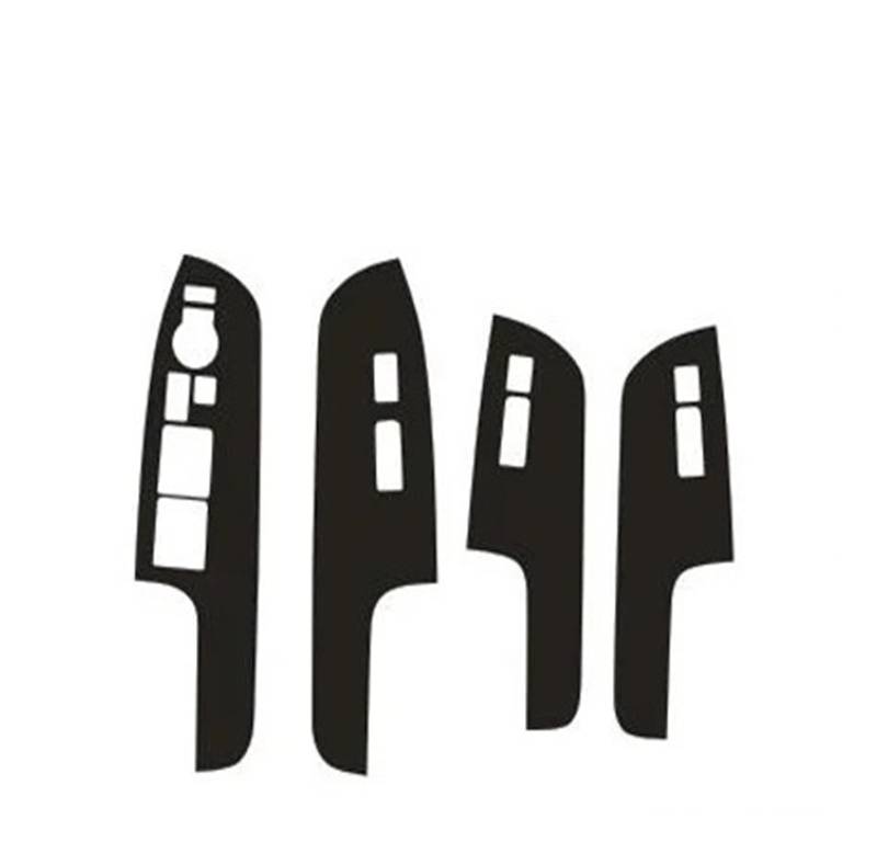 Interior Decor Zubehör Auto Styling Schwarz Carbon Aufkleber Auto Fenster Lift-Taste Schalter Panel Abdeckung Trim Aufkleber Für KIA Für Mohave Für Borrego 2008-2015 Auto Dekoration Streifen(Left hand von LORSKRD