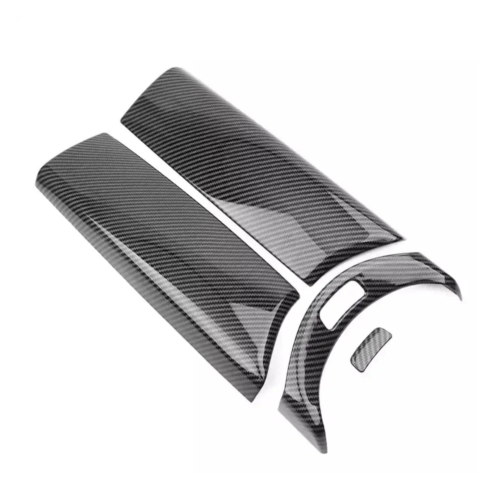 Interior Decor Zubehör Carbon Fiber Car Center Armlehne Box Panel Schalter Taste Abdeckung Innen Zubehör Für Für Benz Für E Für GLC Für C Klasse Für W205 Auto Dekoration Streifen(Kohlefaser) von LORSKRD