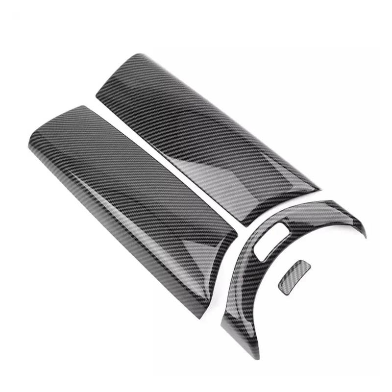 Interior Decor Zubehör Carbon Fiber Car Center Armlehne Box Panel Schalter Taste Abdeckung Innen Zubehör Für Für Benz Für E Für GLC Für C Klasse Für W205 Auto Dekoration Streifen(Kohlefaser) von LORSKRD
