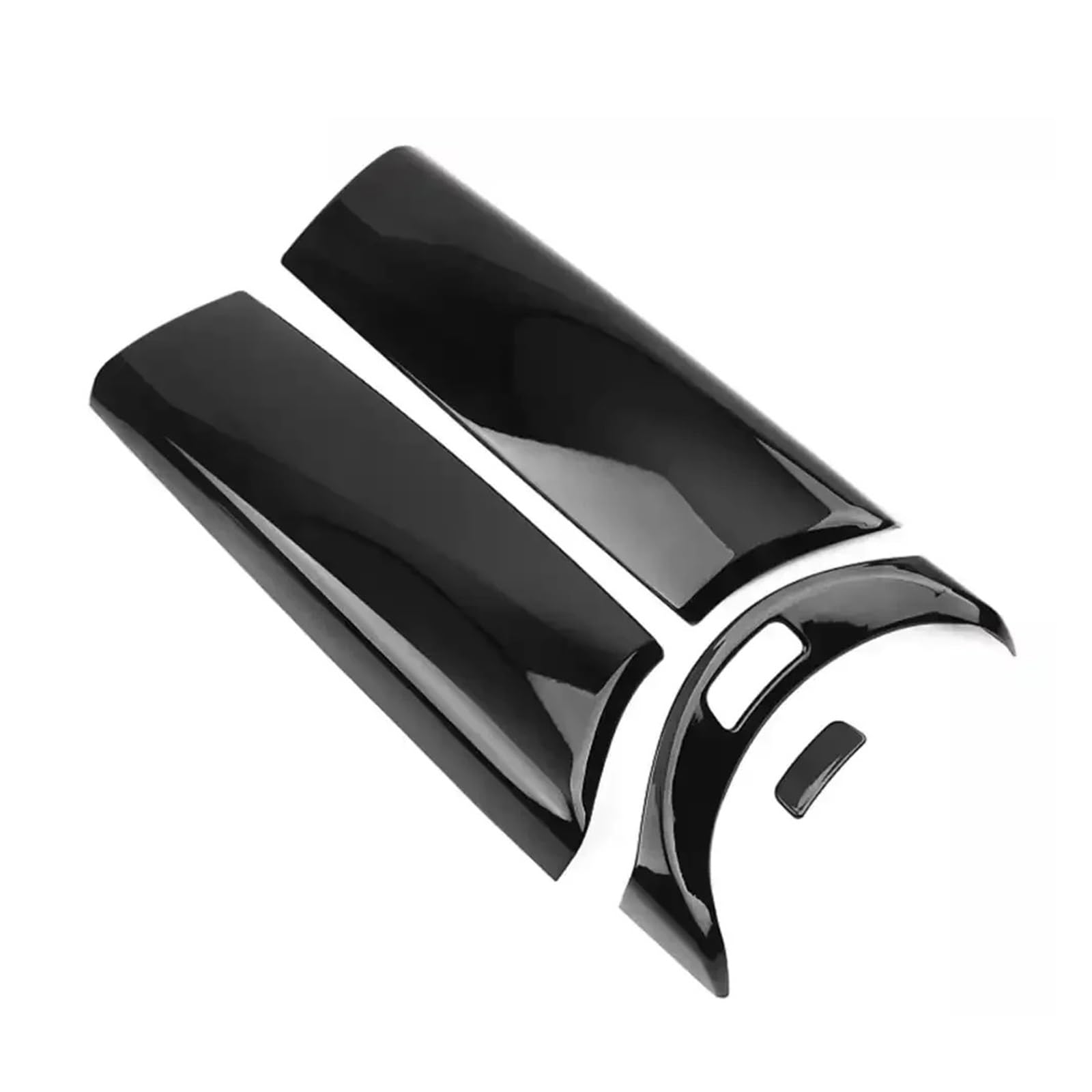 Interior Decor Zubehör Carbon Fiber Car Center Armlehne Box Panel Schalter Taste Abdeckung Innen Zubehör Für Für Benz Für E Für GLC Für C Klasse Für W205 Auto Dekoration Streifen(Schwarz) von LORSKRD