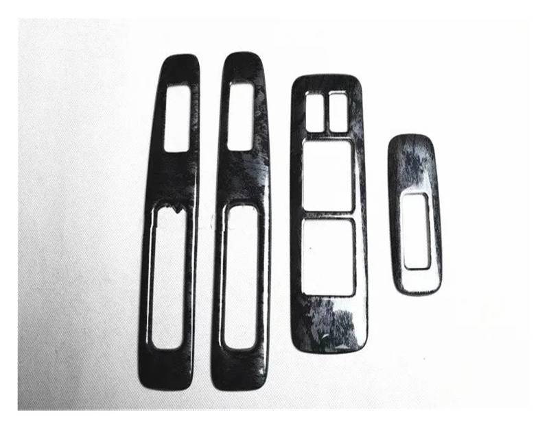 Interior Decor Zubehör Carbon Fiber Innen Tür Armlehne Fenster Lift-Taste Abdeckung Trim Für Nissan Für Qashqai 2008 2009 2010 2011 2012 2013 Für J10 Auto Zubehör Auto Dekoration Streifen(Braun) von LORSKRD