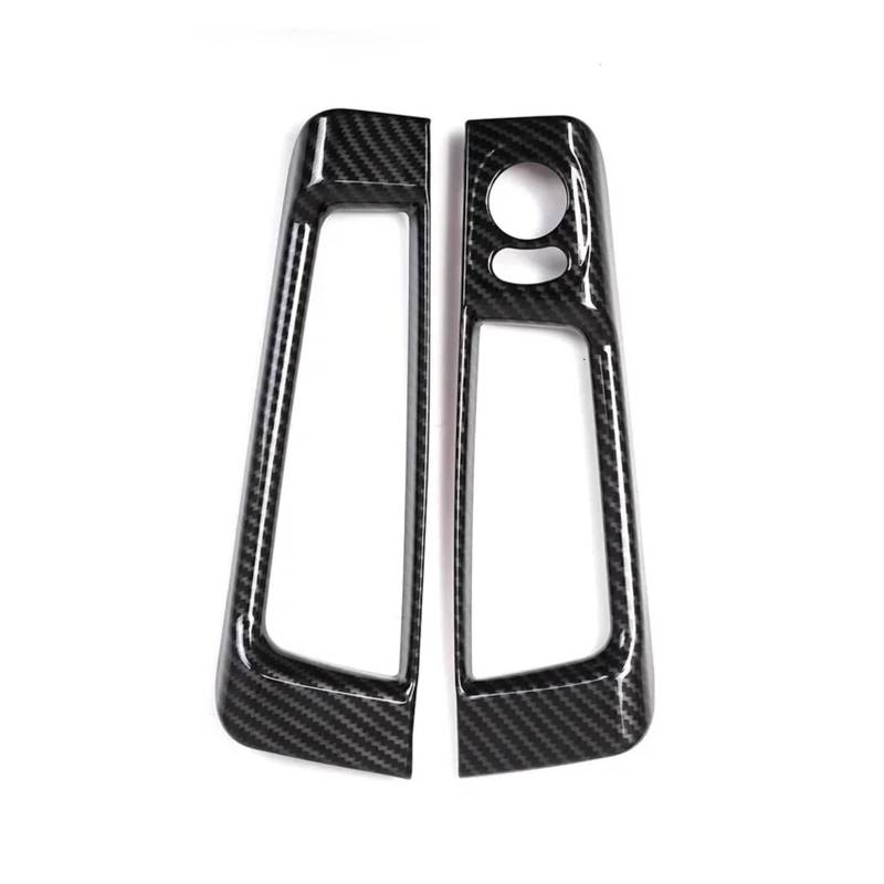 Interior Decor Zubehör Für FIAT Für Abarth 2008 2009 2010-2022 Auto Rückspiegel Einstellung Schalter Tür Lagerung Box Panel Rahmen Abdeckung Trim Aufkleber Auto Zubehör Auto Dekoration Streifen(Kohlef von LORSKRD