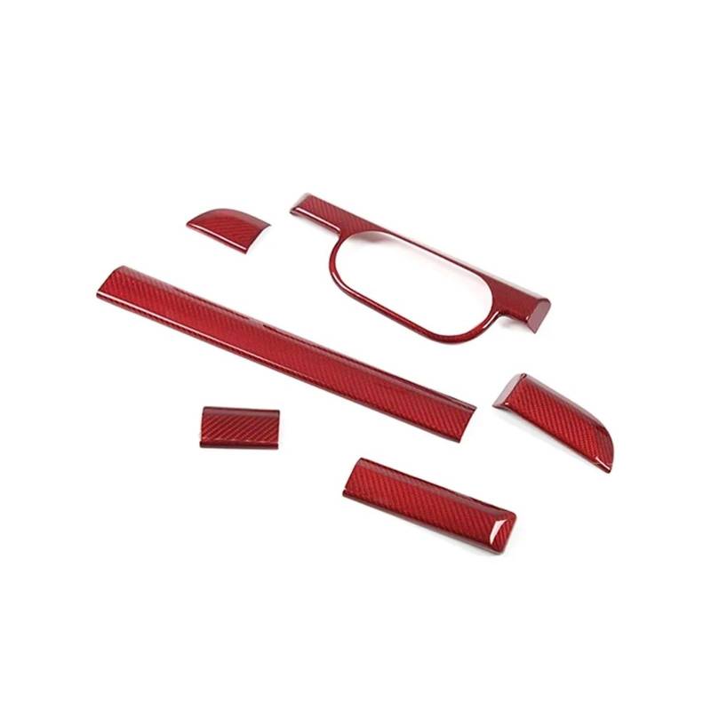 Interior Decor Zubehör Für Für 911 Für 718 2013 2014 2015-2019 Für Boxster Für Cayman Carbon Faser Zentrale Steuerung Instrument Panel Trim Auto Innen Zubehör Auto Dekoration Streifen(Carbon Fiber Red von LORSKRD